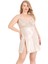 Arias Closet Büyük Beden Fildişi Kısa Saten Gecelik OZN-13973 1