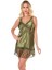 Arias Closet Haki Kısa Saten Gecelik OZN-14145 2