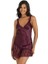 Arias Closet Mürdüm Kısa Saten Gecelik 8238 OZN-22638 1