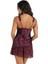 Arias Closet Mürdüm Kısa Saten Gecelik 8238 OZN-22638 2