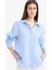 %100 Keten Oversize Geniş Kalıp Uzun Kollu Gömlek Z6638AZ25SP 1