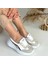 Ceylinmoda Zitta Beyaz Cilt Leopar Detaylı Spor Ayakkabı 4