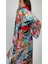 Aurora Kemerli Geniş Kollu Uzun Yakma Ipek Kimono 4