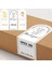 20 Adet Çiçek Baskılı Dikdörtgen Paketleme Etiketi 6X15CM 2