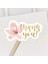 200 Adet Suluboya Tarzı Pembe Çiçekli "thank You" Yazılı Teşekkür Etiketi 3.81X2.03 cm Sticker 3