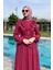 Jale Elbise Bordo 4