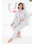 Gri Çizgili Gömlek Pijama Takımı 2568UKL 4
