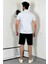 Yarım Balıkçı Yaka Oversize Beyaz T-Shirt 5