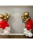 50’li Balon Zinciri Seti – Kırmızı, Beyaz ve Krom Gold Balon Doğum Günü 2