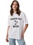 Felix Dies Beyaz Oversize Kalıp Baskılı Unisex T-Shirt 3