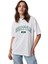 Felix Dies Beyaz Oversize Kalıp Baskılı Unisex T-Shirt 3