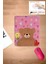 Ayıcık Deseni, Pembe-Kare, Desenli, Konforlu, Bilek Destekli Mouse Pad, Bilgisayar- 1