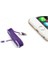 Iphone Örgü Şeklinde Renkli Çelik Şarj Data Kablosu - Mor 2