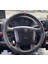 Dikişli Direksiyon Kılıfı Siyah / Noktalı Deri Kırmızı Yüzük Kırmızı Dikişli Peugeot Boxer Için 1