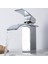Lavabo Bataryası Şelale Kare Gövde Eğimli Havza Banyo Armatür Çift Giriş Musluk Lüks Ergonamik Krom / Siyah / Mat Altın / Inox 3