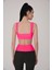 Neon Pembe Dekolte Tasarım Sporcu Sütyeni 4