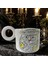 3D Kabartmalı El Emeği Göz Nuru Özel Tasarım Kısa Şapkalı Gotik Kedi Seramik Mug 200 Ml Hediye Paketi Yapılır 2