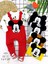 3-6-9-12 Ay Mickey Figürlü Uzun Kollu Baskılı Sweatli 2li Kız Erkek Bebek Salopet Takımı 1
