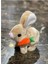 Pilli Sesli Zıp Zıp Yürüyen Havuçlu Tavşan Peluş Oyuncak 15CM 2