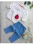 Kız Çocuk Bebek 2li Takım Alt Üst Swaetshirt Jean Kombin 6-9-12-18 Ay 2