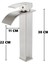 Inox Çanak Lavabo Bataryası Oval Çıkış Yüksek Havza Model Uzun Çift Giriş Musluk Banyo Mat Gri 5