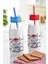 Hayvan Figürlü Pipetli Su ve Süt Şişesi Cam 500 ml 3