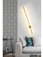 Modern Dekoratif Çubuk LED Duvar Aplik 70 cm Bronz Profil (Yuvarlak Rozanslı) 3000K Sarı Işık 3