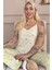 Choose Happy Baskılı Ip Askılı Örme Kadın Pijama Takımı 1