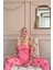Pudra Sweet Dreams Baskılı Ip Askılı Örme Kadın Pijama Takımı 3