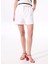 Standart Bel Relaxed Beyaz Kadın Şort F5SL-SHT0058 4