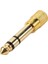Kulaklık Adaptörü Stereo Altın Fiş 1/4" (6,3 Mm) Erkek Ila 1/8" (3,5 Mm) Dişi (Yurt Dışından) 2