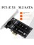 PH58 2 x M2 Sata - Pcıe Adaptör Kartı Çift Disk Ekran Ayırıcı Genişletme Pcıe X1 Ngff SSD (Yurt Dışından) 2