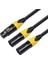 Xlr Ayırıcı Kablo, 3 Pin Dişi Çift Erkek Ses Kablosu Y Dengeli Mikrofon Kablosu Adaptörü (Yurt Dışından) 3
