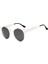 Retro Yuvarlak Güneş Gözlüğü Kadın Erkek Marka Tasarım Şeffaf Kadın Güneş Gözlüğü Erkek Oculos De Sol Feminino Lunette Soleil UV400 Lensler Renk:c4 Şeffaf Gri (Yurt Dışından) 1