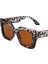 Yeni Vintage Güneş Gözlüğü Kadın Erkek Kare Büyük Çerçeve Güneş Gözlüğü Kadın Marka Tasarımcı Retro Shades Moda Kedi Gözü Oculos De Sol Lensler Renk: Leopar / Çerçeve Rengi: Multı (Yurt Dışından) 1