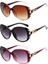 3 Adet Moda Büyük Boy Güneş Gözlüğü Kadın Plastik Kadın Büyük Çerçeve Degrade Güneş Gözlükleri UV400 Gafas De Sol Mujerlens Rengi: P1 / Çerçeve Rengi: Diğer (Yurt Dışından) 1