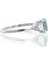 Aqua Marine Oval Tektaş Pırlanta Yüzük 3