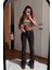 High Waist Flare Leg Full Length Stretch Jean 1