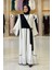 Önden Bağlama Detaylı Abaya 70005 Ekru 1