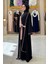 Önden Bağlama Detaylı Abaya 70005 Siyah 3