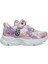 034-25 Simli Kelebek Kız Çocuk Sneaker Pembe Beyaz 26-30 2