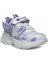 034-25 Simli Kelebek Kız Çocuk Sneaker Beyaz Lila 26-30 1