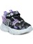 034-25 Simli Kelebek Kız Çocuk Sneaker Lila Siyah Beyaz 26-30 1