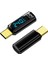 Dijital Ekranlı 2 Paket Tip C Adaptörü, Pd 240W Usb-C Erkek - Dişi Konnektör Destek Voltajı, Akım LED Ekranı (Yurt Dışından) 1
