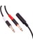 Adet 6.35MM 1/4 Inç Stereo Trs Dişi - 2 Çift Mono Erkek Y Ayırıcı Kablo Ses Adaptörü (Yurt Dışından) 2