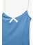 Slim Fit Fiyonk Detaylı Çizgili Ince Askılı Tişört 5