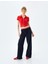 Fermuar Detaylı Slim Fit Drapeli Kısa Kollu Crop Tişört 2