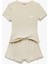 Modal Kumaş Ribanalı Kısa Kollu Şortlu Pijama Takımı 3