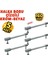 5 Adet Metal Halka Çizgili Mobilya Çekmece Dolap Kulpu Krom-Beyaz 160 mm 1