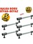 5 Adet Metal Halka Mobilya Çekmece Dolap Kulpu Siyah-Beyaz 128 mm 1